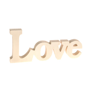 a wooden sign for your reception "words Love"