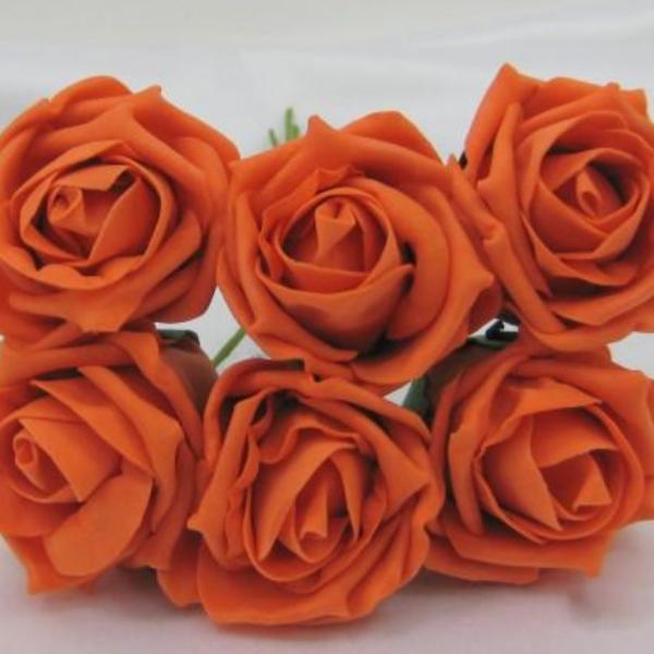 6cm orange foam roses