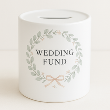 Wedding Fund Money Box – Eucalyptus Wreath Engagement Gift