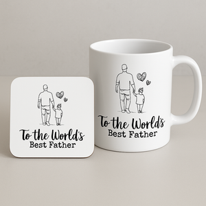To the World's Best Father – Mug & Coaster Set