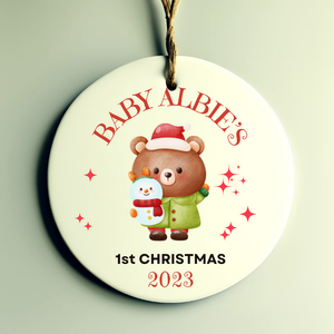 personalised baby's 1st christmas bauble