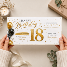 18th Birthday Card Money Envelope, Officially an Adult Card, Funny 18th Gift Card Holder Stylish 18 Today Design