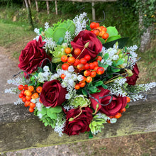 Autumn Elegance: Handcrafted Faux Silk Bridal Bouquet