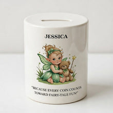Personalised Fairy Money Box - Enchanted Gift for Girls Piggy Bank
