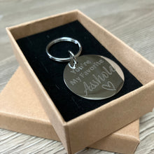 Stainless steel keyring ‘my favourite asshole’ token