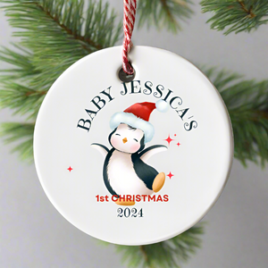 personalised babys first christmas bauble