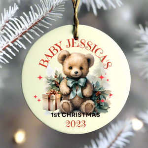 personalised baby's first christmas bauble