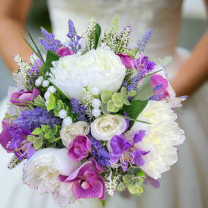 wedding bouquet of artificial flowers