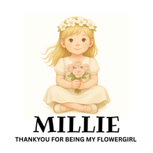 Personalised Bridesmaid Money Box – Thank You Gift for Flower Girl or Young Attendant