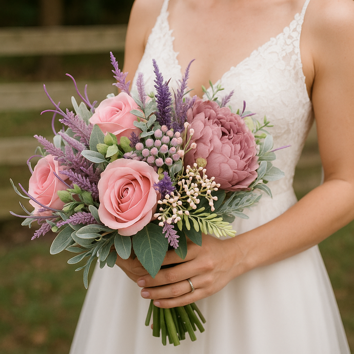 A bridal wedding bouquet Wedding Bouquet of Roses & Peonies
