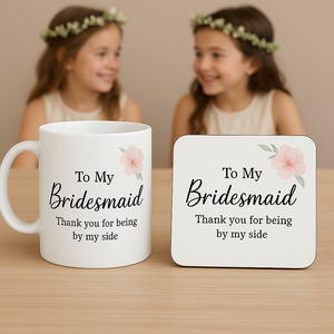 Bridesmaid Mug & Coaster Gift Set – A Heartfelt Thank You