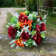 Autumn Elegance: Handcrafted Faux Silk Bridal Bouquet