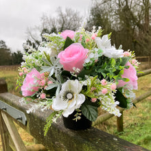 Pink arterial memorial arrangements