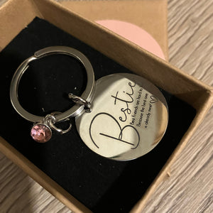 Stainless steel Keyring, ‘Besties’