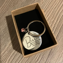 Stainless steel Keyring, ‘Besties’