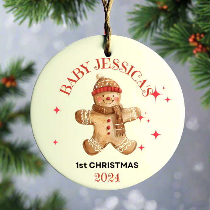 personalised baby's first christmas bauble