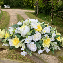 Wedding bouquet collection of artificial Yellow daffodils, narcissus and peonies