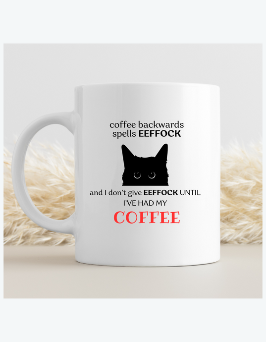 a ceramic gift mug from our black cat collection - coffee mug