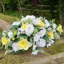 Wedding bouquet collection of artificial Yellow daffodils, narcissus and peonies