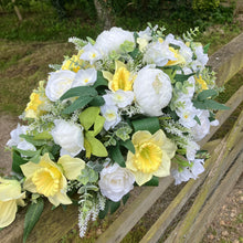 Wedding bouquet collection of artificial Yellow daffodils, narcissus and peonies