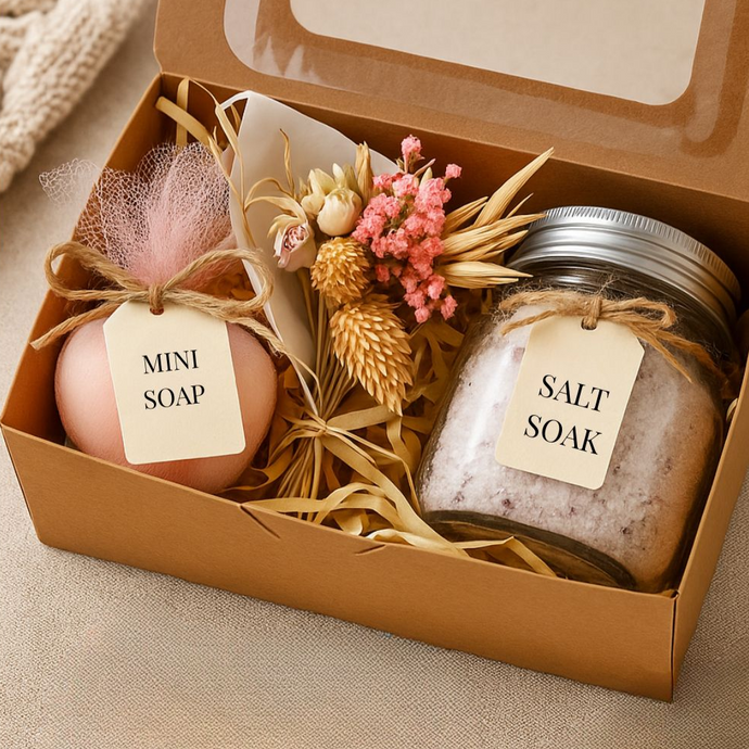 Bath Salts Gift Box – With Personalised Tag & Message