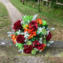 Autumn Elegance: Handcrafted Faux Silk Bridal Bouquet