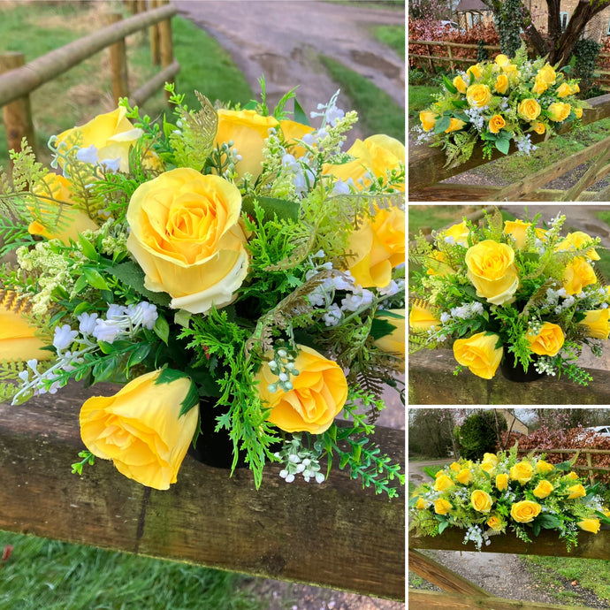 flower arrangements featuring yellow roses