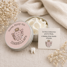 Personalised babys first tooth tin for boy or girl