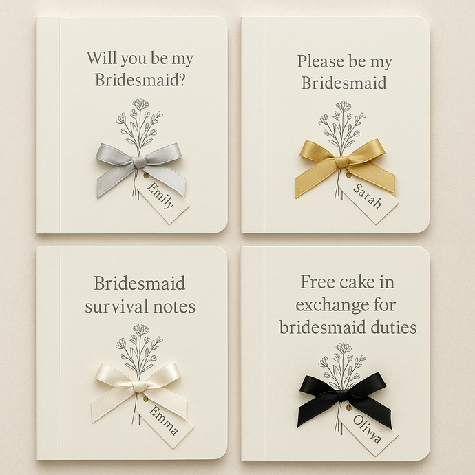 Bridesmaid Notepad, A6 Mini Notebook Gift for Bridesmaid Proposal Boxes
