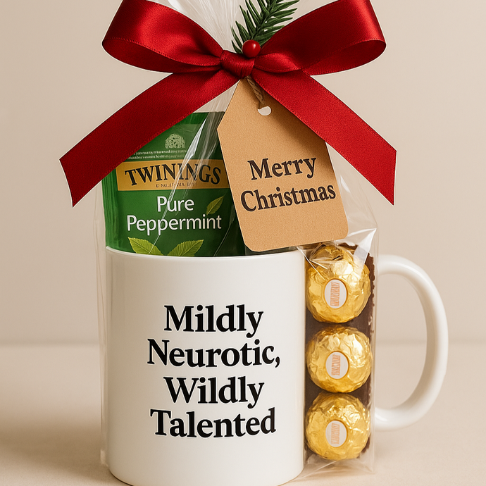 christmas Mildly Neurotic, Wildly Talented Mug for Creatives & Chaos Queens