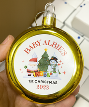 Baby’s First Christmas Bauble 2025 – Personalised Ornament Keepsake