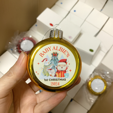 Baby’s First Christmas Bauble 2025 – Personalised Ornament Keepsake gift