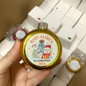 Baby’s First Christmas Bauble 2025 – Personalised Ornament Keepsake gift