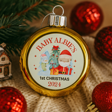 Baby’s First Christmas Bauble 2025 – Personalised Ornament Keepsake gift