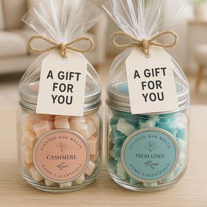Wax Melt Jar Gift | Handmade Scented Wax Melts in Jar, Perfectly Imperfect Chunks Home Fragrance Gift