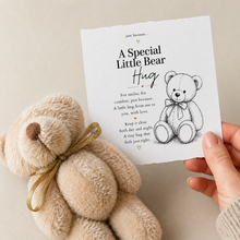 personalised petite plush jointed teddy bear with pink ribbon bow - key ring gift