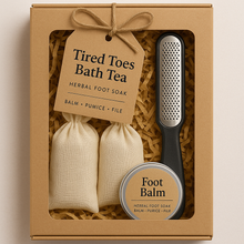 Tired Toes Bath Tea Foot Soak with Botanicals and black Pepper and Ginseng – Spa Gift Set