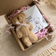 personalised petite plush jointed teddy bear with pink ribbon bow - key ring gift