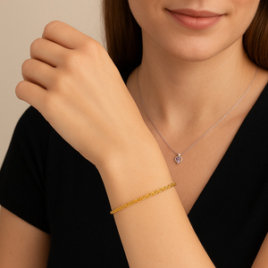 Made in Italy - 14K Gold Overlay Sterling Silver Bracelet