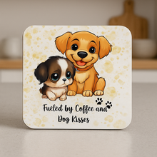 Coffee and Dog Kisses Mug or Coaster, Dog Lover Gift for Pet Mums & Dads