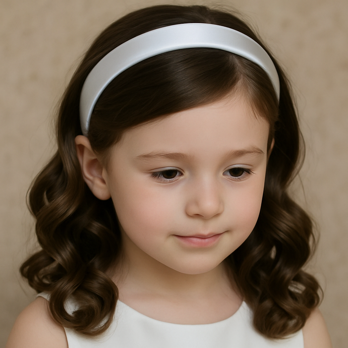 padded Satin Bridesmaid Headband – Classic Flower Girl Hair Accessory, Wedding Party alice band