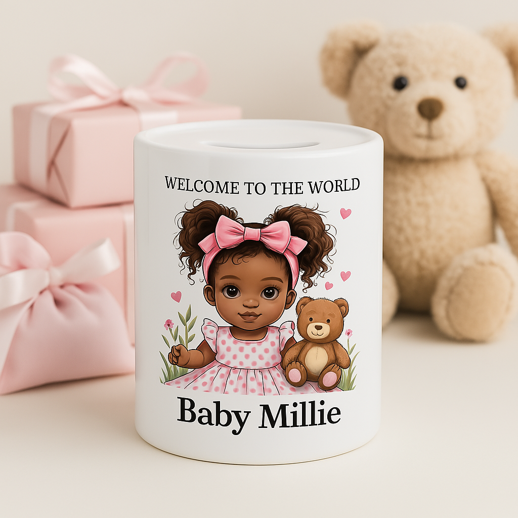 ceramic money box new baby