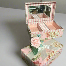 Girls pink decoupage jewellery box goft