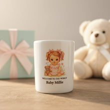 Personalised ceramic Money Box - new baby girl gift
