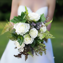 A Bouquet collection of ivory artificial Roses & foliage