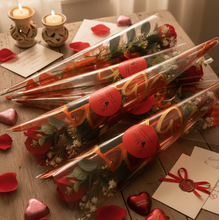 Single red Rose cello wrap