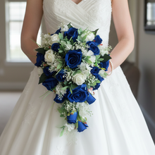 A collection of wedding bouquets featuring faux flowers (available in a range of colours)