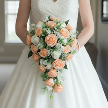 A collection of wedding bouquets featuring faux flowers (available in a range of colours)