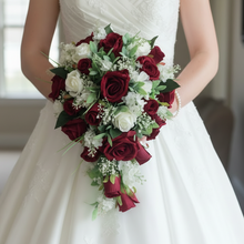 A collection of wedding bouquets featuring faux flowers (available in a range of colours)