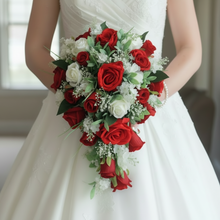 A collection of wedding bouquets featuring faux flowers (available in a range of colours)